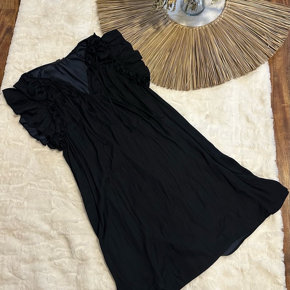 Elegant Black Ruffle Dress